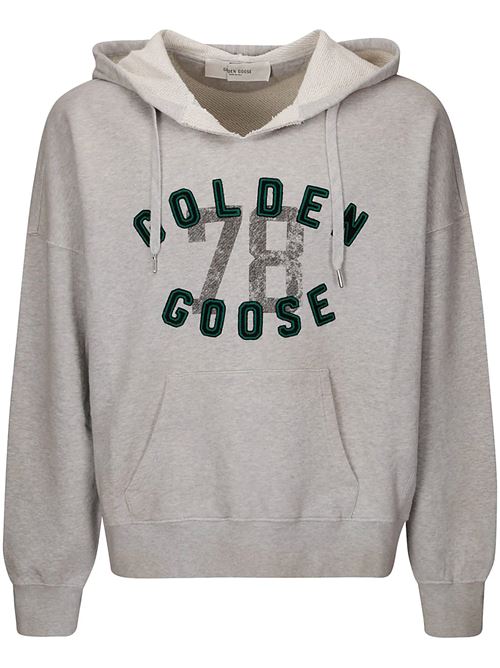 Felpa con cappuccio grigio melange GOLDEN GOOSE | GUP02170P00186160583